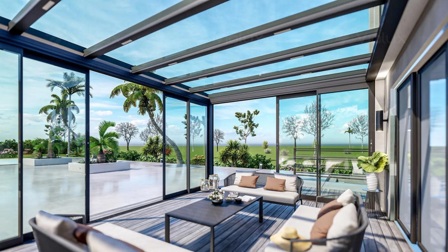 Flat Glass Roof