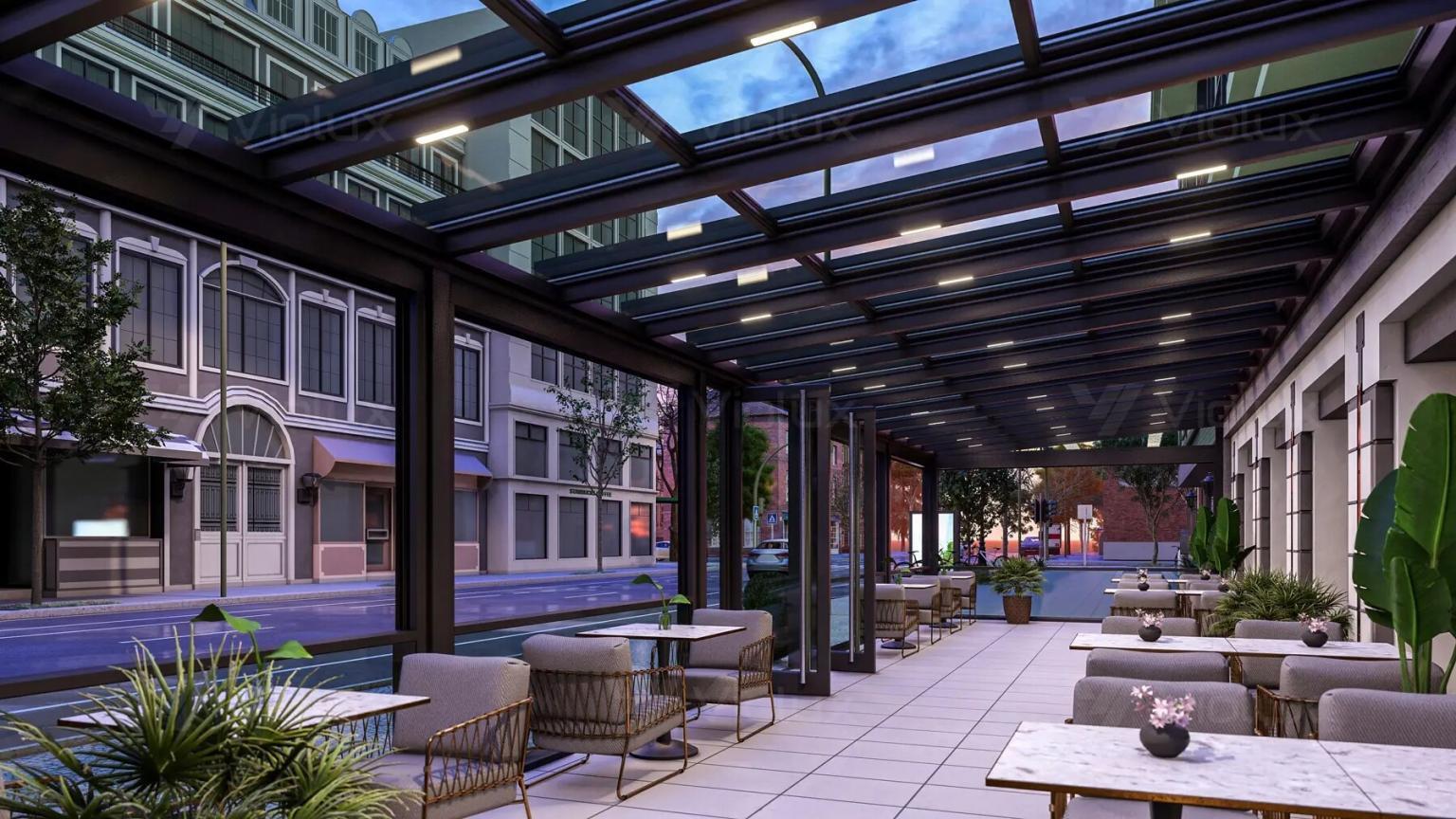 Flat Glass Roof