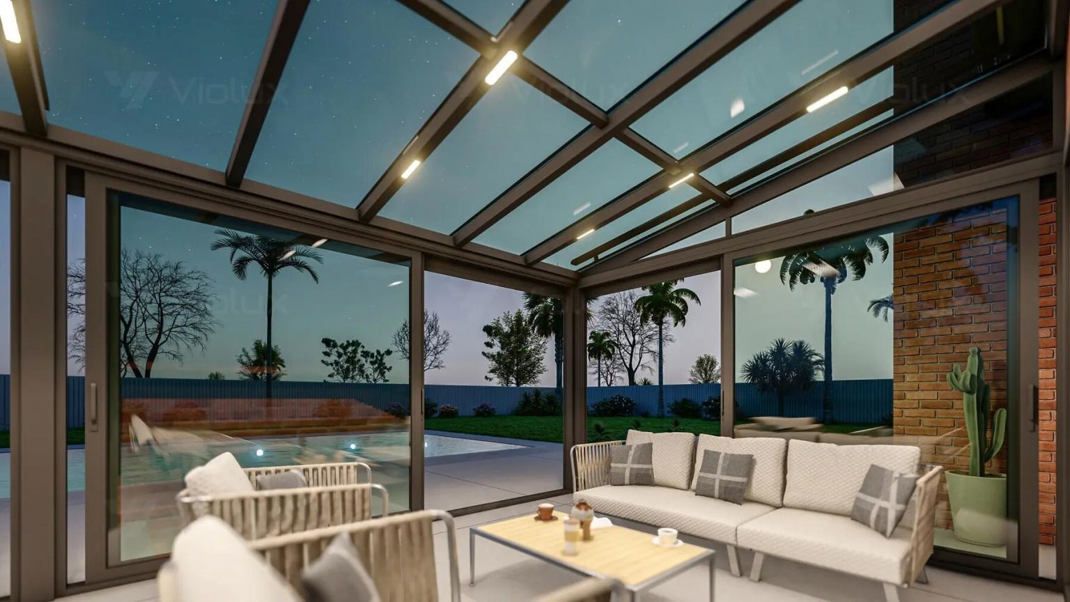 Flat Glass Roof